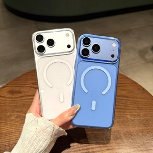 เคสโทรศัพท์อะคริลิกใสแบบแม่เหล็กสีดำเชอร์รี่เบอร์กันดี ฝาหลังสีน้ำเงินแชมเบรย์ สำหรับ iPhone 18 17 16 15 pro max - Product Image 5