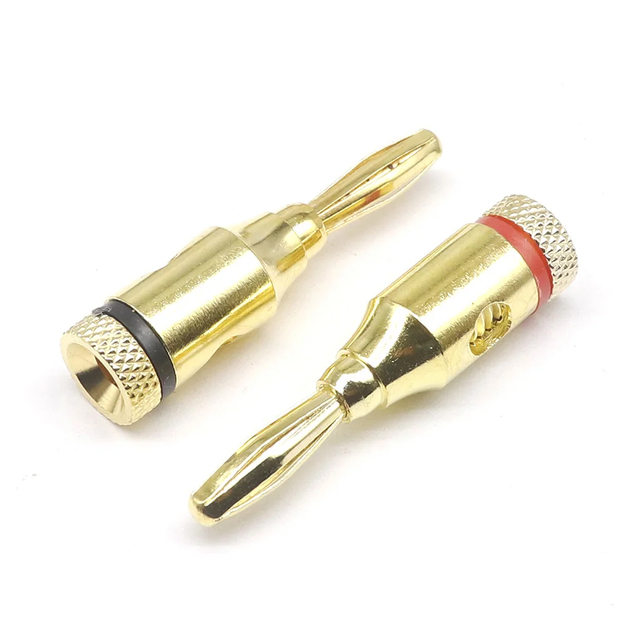 4MM Gold-plated Banana Head Speaker Terminal Plug Socket Speaker Speaker Connector Connector