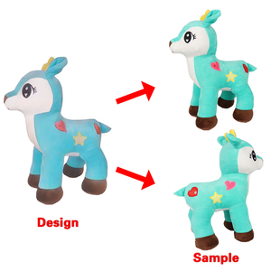 Cartone animato personalizzato piccolo MOQ peluche <span class=keywords><strong>cervo</strong></span> giocattolo morbido <span class=keywords><strong>cervo</strong></span> peluche per il bambino - Product Image 1