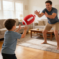 Coussin décoratif en peluche de rugby personnalisé en coton PP, simulation de ballon de football, cadeau d'anniversaire