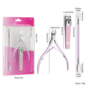 Kit <span class=keywords><strong>de</strong></span> Manucure Rose pour Soin des Ongles : Coupe-ongles, Repousse-cuticules, <span class=keywords><strong>Ciseaux</strong></span> pour Peaux Mortes et Outils <span class=keywords><strong>de</strong></span> Salon - Product Image 2