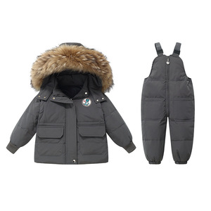 Giacca da sci in stile occidentale da bambina transfrontaliera con giacca a due pezzi Casual con cerniera stampata per bambini di 1-4 anni - Product Image 5