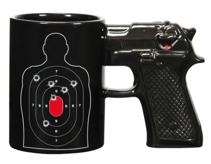 novelty items creative mugs with gun handle Size and shape can be customized