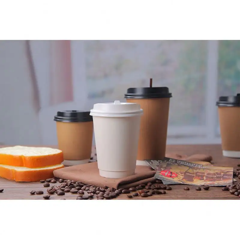 Competitive Price High Quality Raw Material Take Out Logo Printed Blanks Double Coffee 8 Oz Paper Cup Making