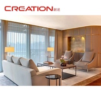 Meubles d'hôtel de Dubaï, fournisseur chinois renommé pour l'hôtellerie, ensemble de chambre à coucher entièrement en bois pour projets hôteliers