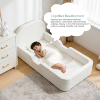 Lit pour enfants moderne avec barre de sécurité, en stock, pour hôtel et chambre à coucher, mobilier de salon à profil bas