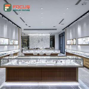 Minimalist Jewelry Retail Showcase System Metal <b>Frame</b> Mall Counter Showcase Cabinet - Product Image 4