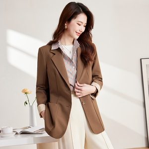 Nuevo Diseño de <span class=keywords><strong>Blazer</strong></span> Casual para <span class=keywords><strong>Mujer</strong></span>, Cómodo, Lavable, Antidecoloración, con un Solo Botón, Elegante - Product Image 3
