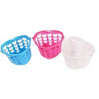 Panier de bain en plastique en forme de cœur pour la Saint-Valentin, évidé, portable, pour rangement et organisation sous la douche