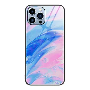 Glas Ultra dünne Telefon hülle Beliebte Marmor für Iphone 15 14 13 12 11 Pro Max Plus Fantasy Design Telefon hülle Stoßfest