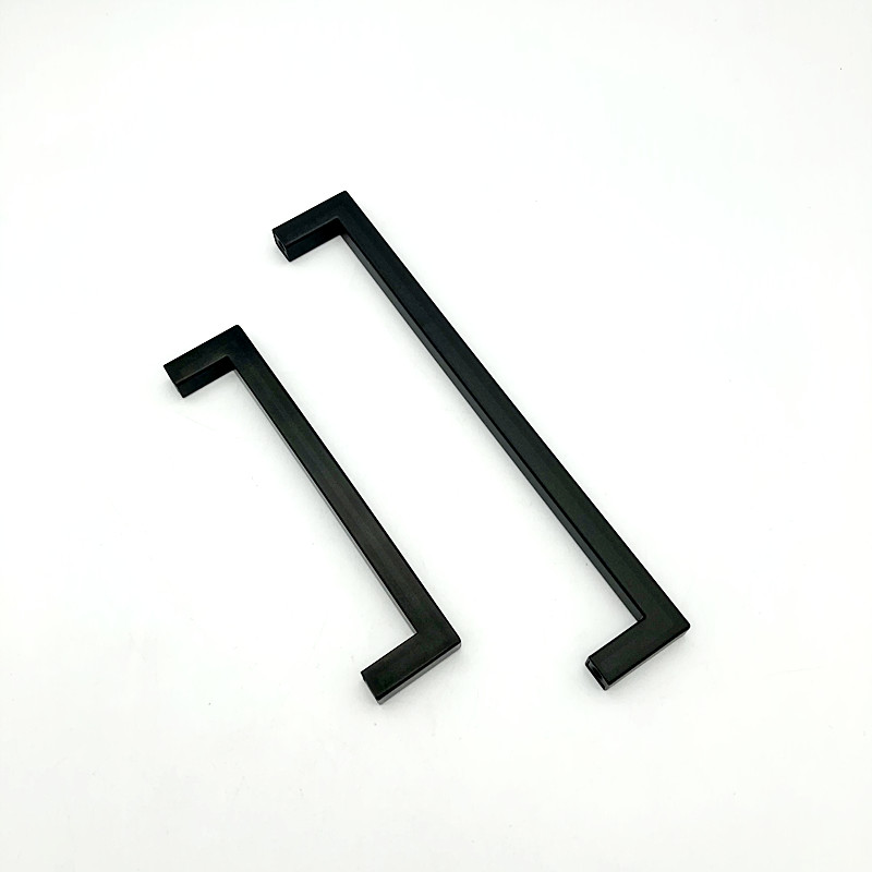 Stainless Steel Kitchen Handles Knobs Minimalist Square Design Corrosion-Resistant Easy Installation for Wardrobe Cabinet