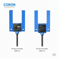 Sensor de Horquilla CORON GG30-1-P para Velocidad, Marcado y Elevación, Salida PNP 12-24VDC, Monitoreo de Colas de Atrazo y Piezas en Movimiento Rápido
