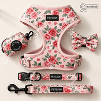 Ensemble Harnais de Noël pour Chien Petsign – Collier Réglable Anti-Traction, Laisse, Bandana, Nœud Papillon, Distributeur de Sacs à Déjections – Vente en Gros Direct Usine