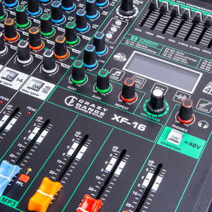 AMS-12 Chuyên Nghiệp 12-Kênh Âm Thanh Giao Diện Điều Khiển Mixer Kim Loại DJ Điều Khiển Với 48V Phantom Điện MP3/Bt/Hiệu Ứng USB - Product Image 5