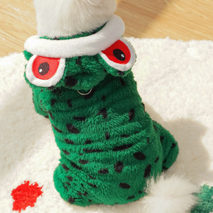 Frog Costume <b>Dog</b> <b>Coat</b> Four-Legged Green <b>Warm</b> Winter Clothes For Small <b>Dogs</b> Pet Apparel Animal Pattern Funny Style - Product Image 3