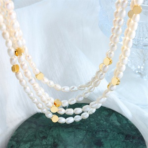 สร้อยคอจี้ทรงกลมสแตนเลสชุบทองแฟชั่นเครื่องประดับส่วนบุคคล - Product Image 2