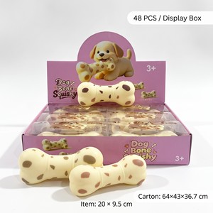 Jouet Squishy Os de Chien 20cm Grand Tacheté Anti-Stress Sensoriel à Mâcher pour Chiots Vente en Gros - Product Image 5