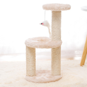 Manufacturer Wholesale Luxury Three-Layer Sisal Cat <strong>Scratching</strong> <strong>Post</strong> <strong>Kitten</strong> Climbing Jumping Tower Toy - Product Image 6