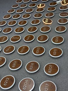 Targhe in Acciaio Inox Personalizzate 3D con Vernice Nera Incisa, Insegna per Edifici e Stanze con LED al <span class=keywords><strong>Neon</strong></span> Impermeabile per Uffici e Matrimoni - Product Image 4