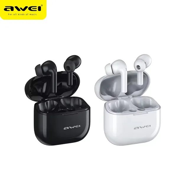 Awei T1 Pro Wholesale True Wireless Earphones V5.4 Pods Pro 2 In-Ear 3 Wireless Headphones LED Battery JL Customizable Earbuds