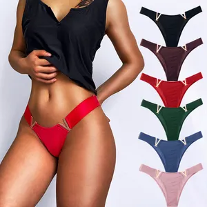 Perizoma calcinha de renda sensual feminina, tanga, renda baixa, sem costura, roupa íntima para mulheres, fio dental