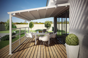 <span class=keywords><strong>Toldo</strong></span> retráctil impermeable <span class=keywords><strong>para</strong></span> balcón al aire libre, pérgola con pantalla lateral - Product Image 3