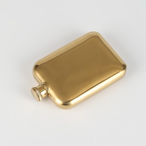 Flacon à whisky portable en acier inoxydable avec logo personnalisé, mini flacon carré de poche avec couvercle épais argenté pour la Russie Abbey's Loch Dhu - Product Image 3