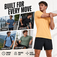 Vente en gros Nouvel arrivage Patchwork T-shirts à séchage rapide Polyester respirant T-shirt personnalisé Gym Plain Hommes T-shirt