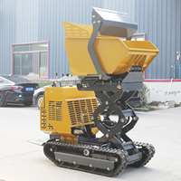 EURO 5 1000KG Mini-Raupendumper mit Honda-Motor, Selbstlader-Kipper, 450dm Schaufel, 90° Kippwinkel für die Landwirtschaft