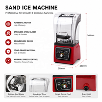 Mesin Es Serut Komersial dengan Penutup Kedap Suara, Blender Es Serut Efisiensi Tinggi untuk Penggunaan Bar, Kafe, Restoran, OEM, ODM
