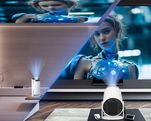 Wholesale 2025 HY300 Portable <b>Mini</b> Projector 1080P HD Smart Android Stereo 200 Lumen Home Beamer - Product Image 3