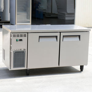 Réfrigérateur sous le comptoir commercial de style <span class=keywords><strong>américain</strong></span> Réfrigérateur de plan de travail en acier inoxydable à porte solide 2/3 avec compresseur à montage latéral - Product Image 6