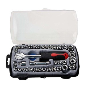 Socket Set 40 Piece 1/2 In Drive Hex Automotive Repair <b>Tool</b> Kit With T Handle For <b>Mechanical</b> And Auto Repair - Product Image 1
