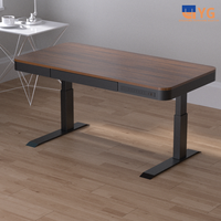 Bureau à domicile moderne gris bureau électrique debout hauteur réglable ordinateur et table de jeu 3 hauteurs prédéfinies pour bureau à domicile