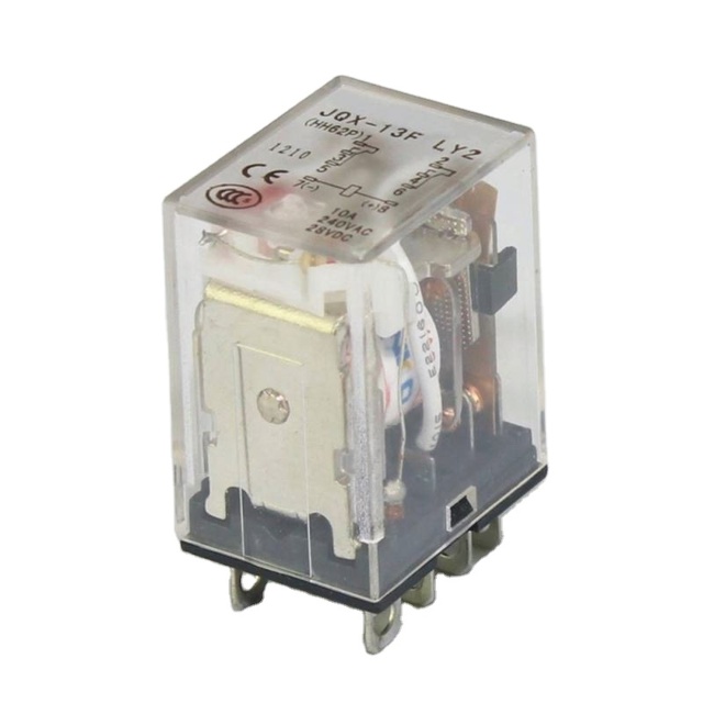 10A 240V 28VDC Relay 6V-250V Coil Rating JQX-13F LY2 Ormon Relay 10A 8Pins 2NO2NC Electric Relay