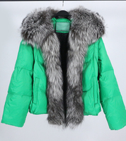 OFTBUY Damen Winter Daunen jacke Warmweiß Loose Fit Big Natural Real Fox Pelz kragen Leichter Mantel Kurze Länge