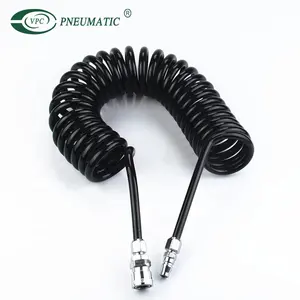 PU6X4 6mm Pneumatic Spring Coil Tube TPU PU Flexible Spiral Hose Air Brake Compressor Hose