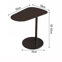 Mesa Auxiliar de Centro Convertible de Hierro Antiguo de Diseño Danés, Pequeña, de Lujo, Estilo Nórdico Moderno, Mueble Móvil para Sala de Estar