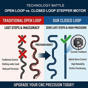 Kit de Suministro de Energí<span class=keywords><strong>a</strong></span> con Motor Paso <span class=keywords><strong>a</strong></span> Paso <span class=keywords><strong>Nema</strong></span> <span class=keywords><strong>23</strong></span> de Bucle Cerrado de 4 Ejes y 2NM y Driver HSS57 para Router CNC/Máquina Láser de Alta Precisión - Product Image 4