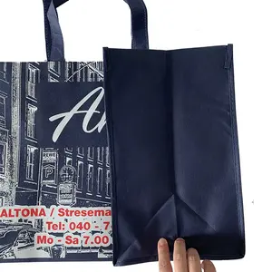 कस्टम लोगो पुनः प्रयोज्य इको फ्रेंडली कपड़े गैर बुना शॉपिंग बैग