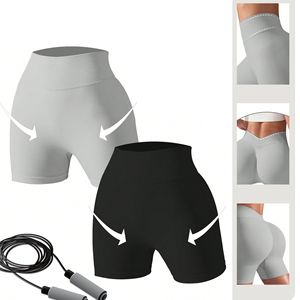 Женские колготки для йоги с высокой талией, дышащие штаны для фитнеса с подтяжкой бедер, спортивные шорты для бега и йоги - Product Image 4