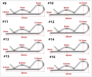 Штырь из нержавеющей стали и зажим типа B с различными предохранительными штифтами - Product Image 4