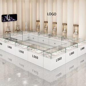 Bán buôn sang trọng kính trang sức hiển thị trường hợp tùy chỉnh tủ gỗ OEM cửa hàng đồ đạc nhà máy trực tiếp - Product Image 5