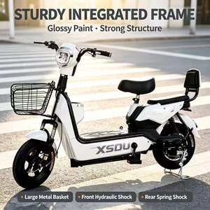Estructura <span class=keywords><strong>de</strong></span> Acero 14 "   Bicicleta Eléctrica Urbana con Motor Trasero sin Escobillas <span class=keywords><strong>de</strong></span> 48V, Asistencia al Pedaleo, Batería <span class=keywords><strong>de</strong></span> Plomo-Ácido <span class=keywords><strong>de</strong></span> 13AH/15AH, Doble Suspensión y Sensor - Product Image 3