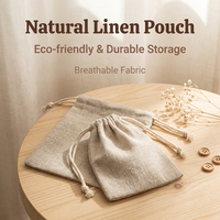 Pochette en lin avec cordon de serrage OEM/ODM, petit sac en tissu naturel avec cordon de serrage pour bijoux, cadeaux, rangement multi-usages, emballage