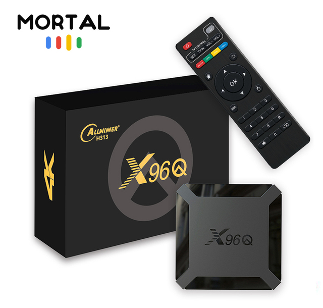Manufacturer Direct Sales Mortal X96Q TV Box Smart Android 10.0 Set Top Boxes AllwinnerH313 Support WIFI2.4G Customized Cheapest
