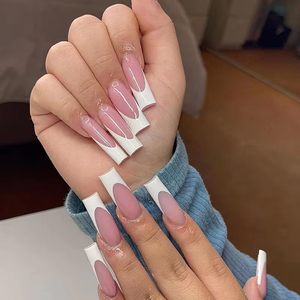 <span class=keywords><strong>Uñas</strong></span> Postizas Acrílicas <span class=keywords><strong>de</strong></span> Lujo Hechas a Mano, 10 Piezas, Gruesas, Pintadas a Mano, Diseño Personalizado Reutilizable - Product Image 4