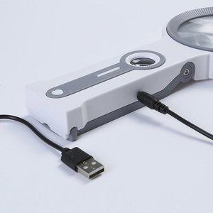 แว่นขยายแบบพกพาพับได้พร้อมไฟ LED ในตัว, เลนส์เรซิ่นขยาย 5 เท่า กรอบ ABS สำหรับอ่านหนังสือ ซ่อมแซมเครื่องประดับและนาฬิกา - Product Image 3