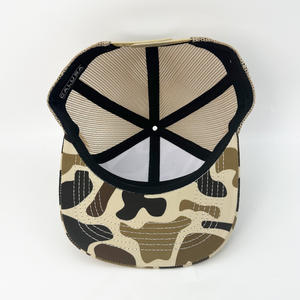 قبعة رجالية قابلة للتعديل بتصميم شبكي على شكل حيوانات، قبعة أب بـ 7 ألواح من القطن، قبعات ريتشاردسون 168 سناب باك، قبعات تراكر مخصصة بنمط التمويه - Product Image 6