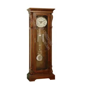 おじいさんフロア振り子時計エレガントな時計伝統的なデザインとチェリー仕上げ